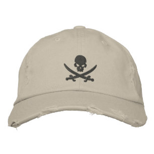 Pirate Skull Swords Embroidered Hat