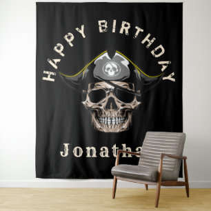 Pirate Skull  Tapestry