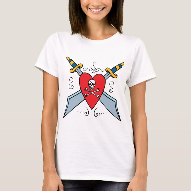 Pirate Skull Tattoo Spaghetti Tank Top (Front)