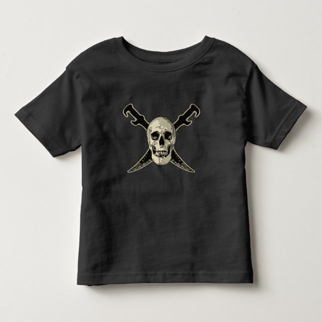 Pirate (Skull) - Toddler Fine Jersey T-Shirt Toddler T-Shirt (Front)