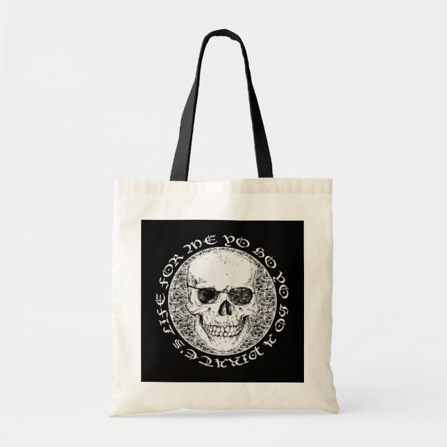 pirate skull tote bag (Front)