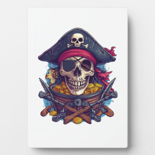Pirate Skull Treasure Plaque