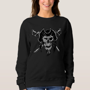 Pirate Skull Two Crossed Swords Sweatshirt