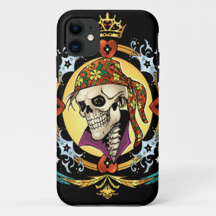 Pirate Skull with Bandanna, Cool Skeleton Art iPhone 11 Case