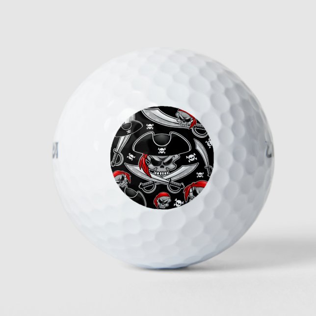 Pirate Skull with Crossed Sabres Golf Balls (Front)