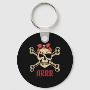 Pirate Skull With Eyepatch And Ndana Key Ring