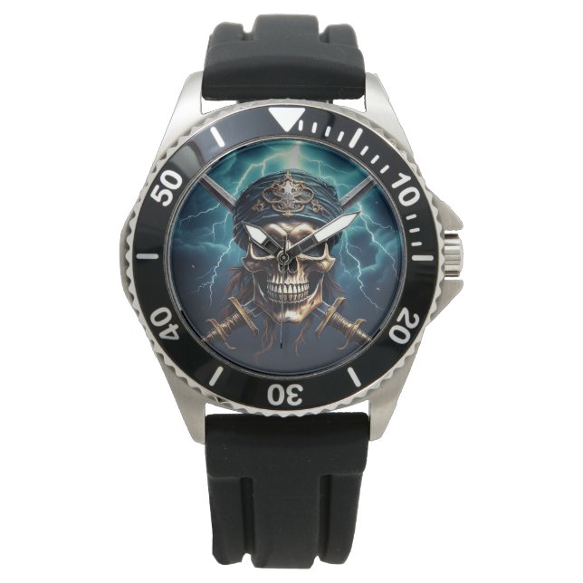 Pirate Skull with Swords Watch (Front)