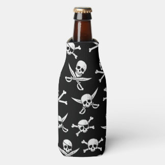 PIRATE SKULLS AND BONES  BOTTLE COOLER