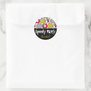 Pirate Skulls & Bones Boy's Birthday Party Classic Round Sticker