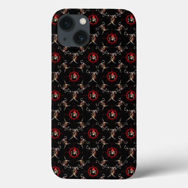 Pirate Skulls Case-Mate iPhone Case (Back)