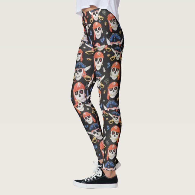 Pirate Skulls Leggings (Left)