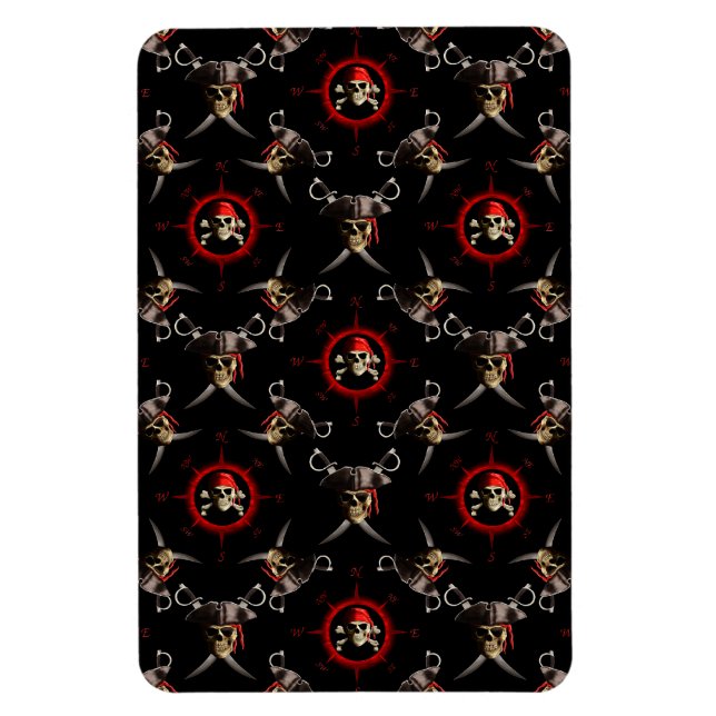 Pirate Skulls Magnet (Vertical)