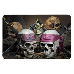 Pirate Skulls photo magnet