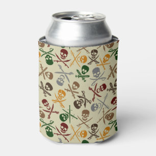 Pirate Skulls with Crossed Swords Can Cooler