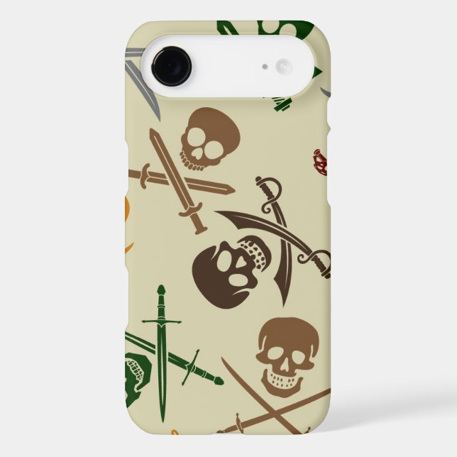 Pirate Skulls with Crossed Swords Case-Mate iPhone Case (Back)