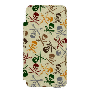 Pirate Skulls with Crossed Swords Incipio Watson™ iPhone 5 Wallet Case