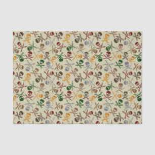 Pirate Skulls with Crossed Swords Tissue Paper