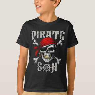 Pirate Son Jolly Roger Flag And Skull Crossbones H T-Shirt
