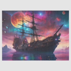 Pirate SpaceShip Lands on Another Planet Tissue Paper