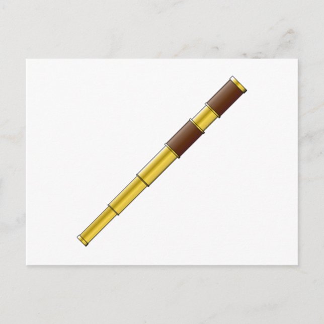 Pirate Spyglass Telescope Postcard (Front)