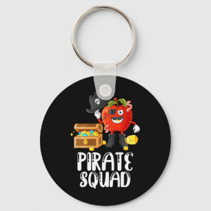Pirate Squad Funny Apple Teacher Talk Like Pirate Key Ring