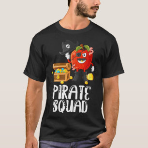Pirate Squad Funny Apple Teacher Talk Like Pirate T-Shirt