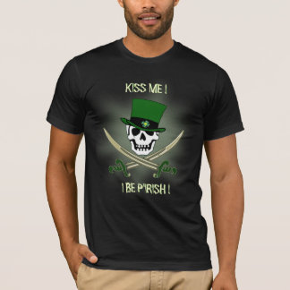Pirate St Patricks Day Kiss Me T-Shirt