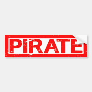 Pirate Stamp Bumper Sticker