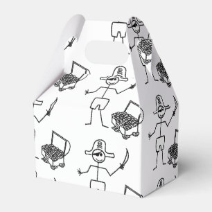 Pirate Stickman With Treasure Chest Favour Box