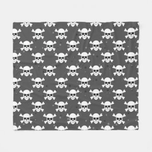 Pirate Style - Skull Pattern  Fleece Blanket