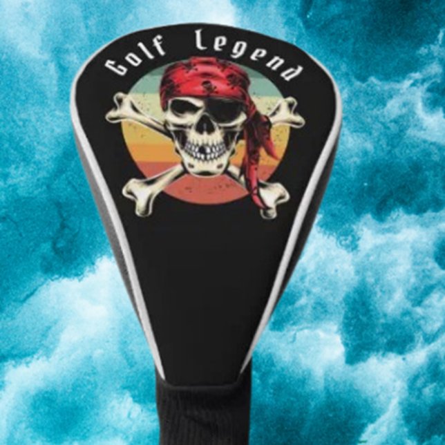 Pirate sunset  golf head cover (Protect your golf club in style with our Pirate Sunset Golf Head Cover. )
