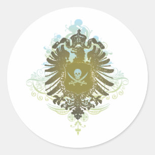 Pirate Symbol Classic Round Sticker