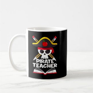 Pirate Teacher Funny Halloween Costumes Skull Adul Coffee Mug
