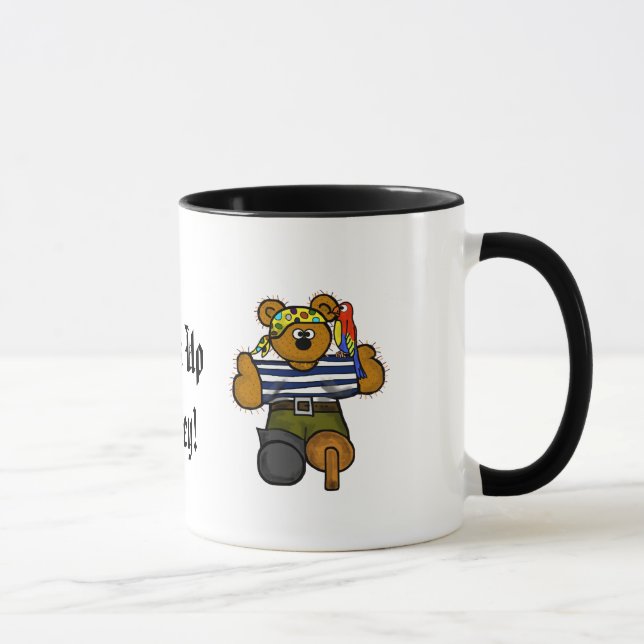 Pirate Teddy Bear and Treasure Map Mug (Right)