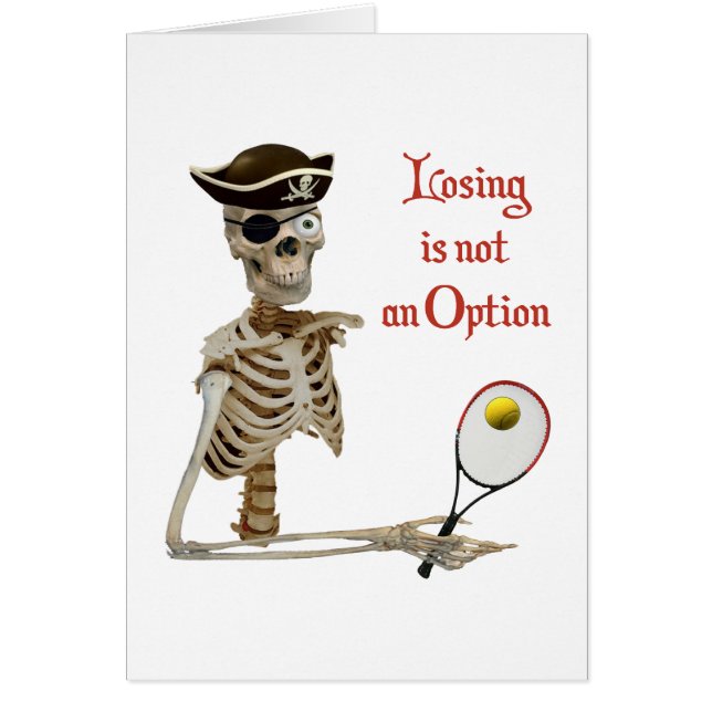Pirate Tennis Losing Skeleton (Front)
