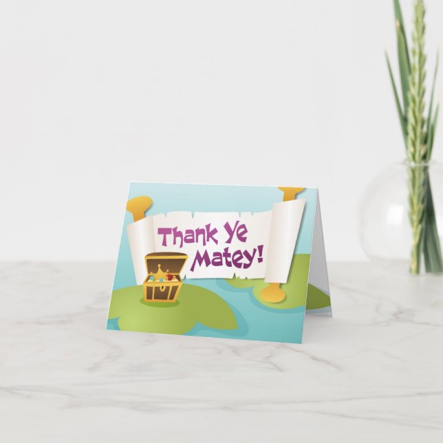 Pirate Thank You Card (Front)