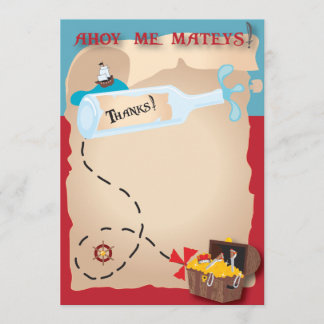 Pirate Thank You Card