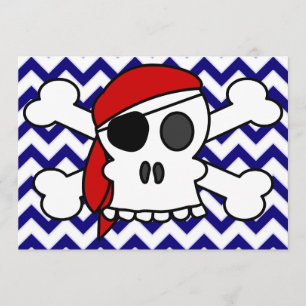 Pirate Theme Birthday Party Invitation