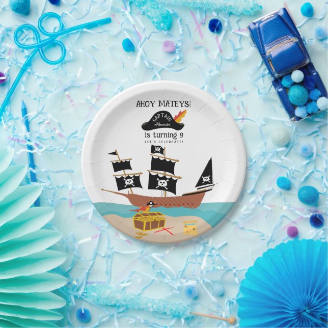 Pirate Theme Birthday Party  Paper Plate (Party)