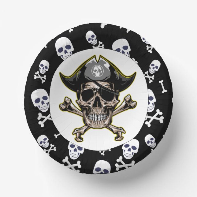 Pirate theme party adult BIRTHDAY  Paper Plate (Front)