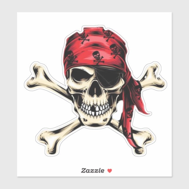 Pirate theme Party Adult Salty Pirate Skull (Sheet)