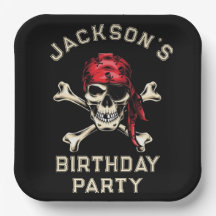 Pirate theme Party Adult Salty Skull  Black 2