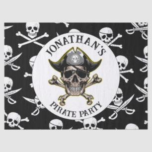 Pirate theme Party Adult Skull.Cross Bones Tissue Paper