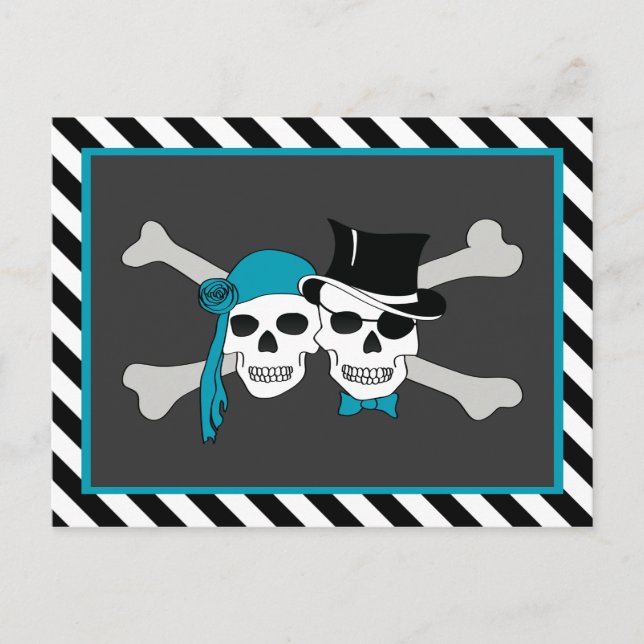 pirate theme party invitation postcard (Front)