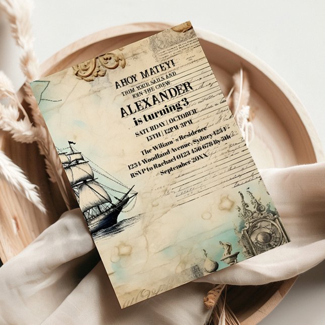Pirate Themed Birthday Party Invitation (Creator Uploaded)