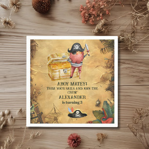 Pirate Themed Birthday Party Napkin