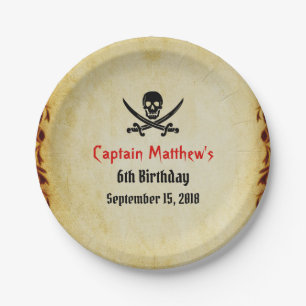 Pirate Themed Customisable Paper Plate