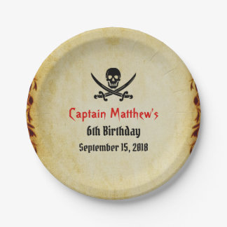 Pirate Themed Customisable Paper Plate