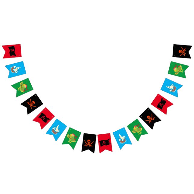 Pirate themed fun bunting / skull & crossbones  bunting  (All)