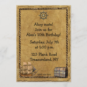 Pirate Themed Invitation